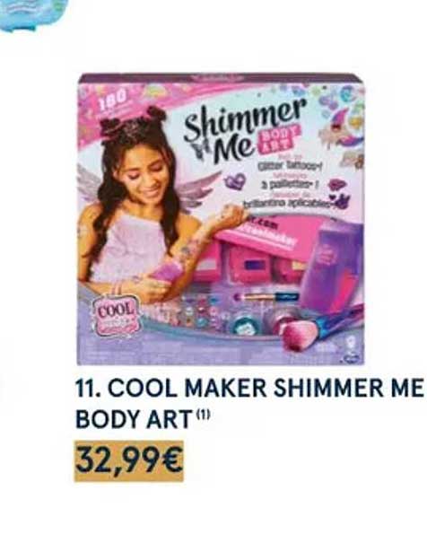 cool maker shimmer me body art