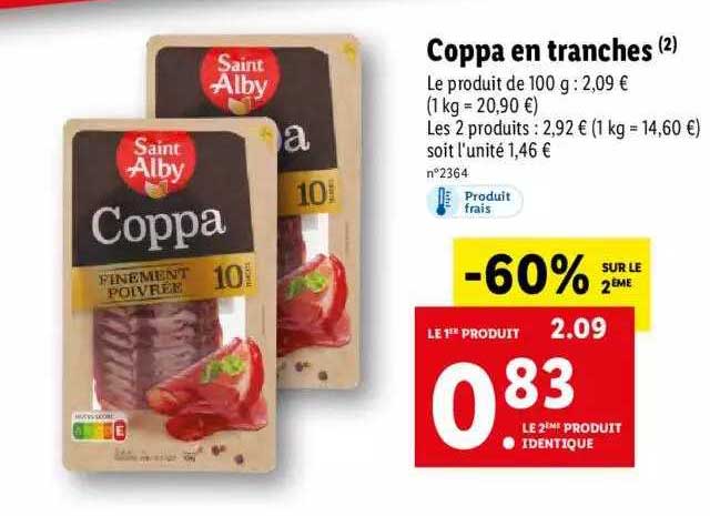 coppa en tranches saint alby