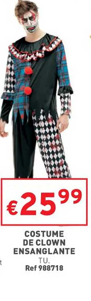 costume de clown ensanglante