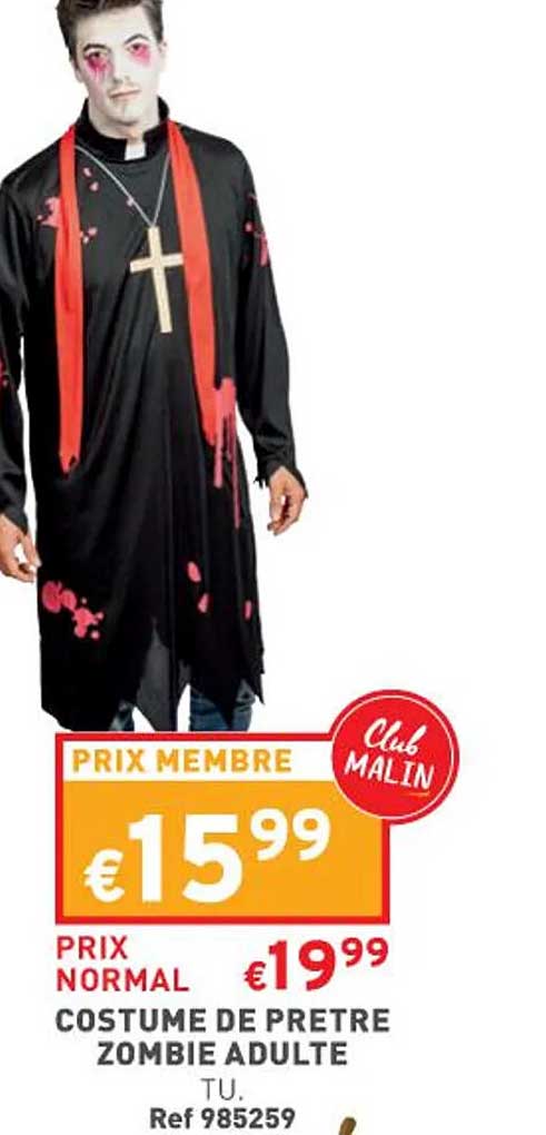 costume de pretre zombie adulte
