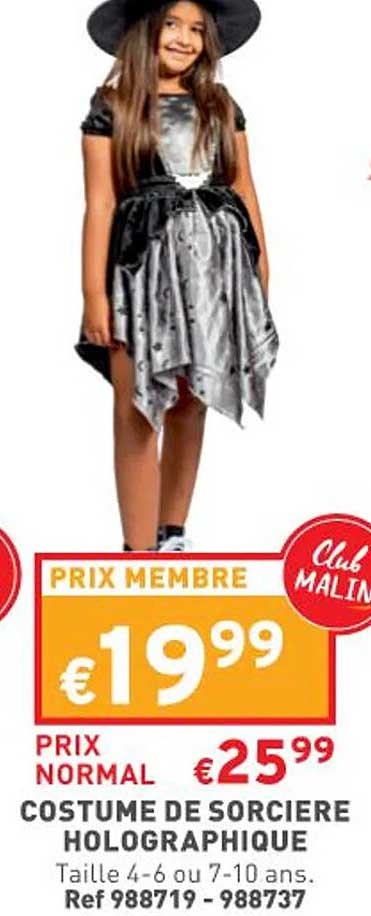 costume de sorcière holographique