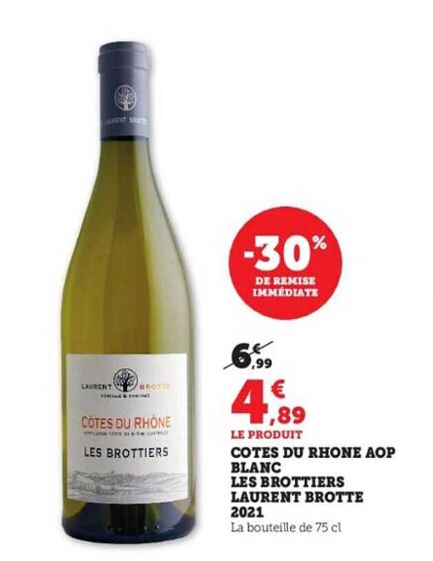côtes du rhône aop blanc les brottiers laurent brotte 2021