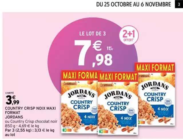 country crisp noix maxi format jordans