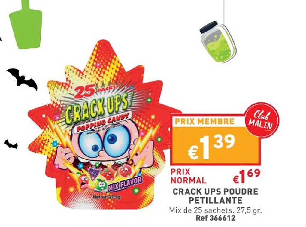 crack ups poudre pétillante