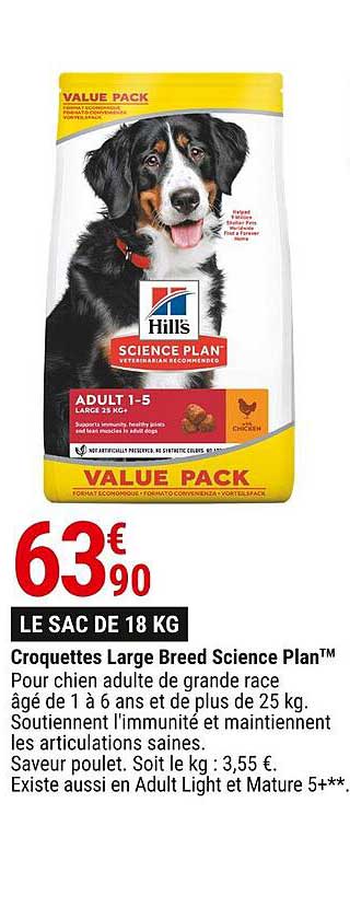 croquettes large breed science plan