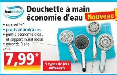 douchette à main économie d'eau badconfort