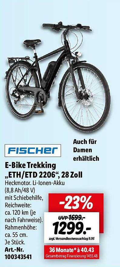 e-bike trekking „eth-etd 2206“ 28 zoll fischer