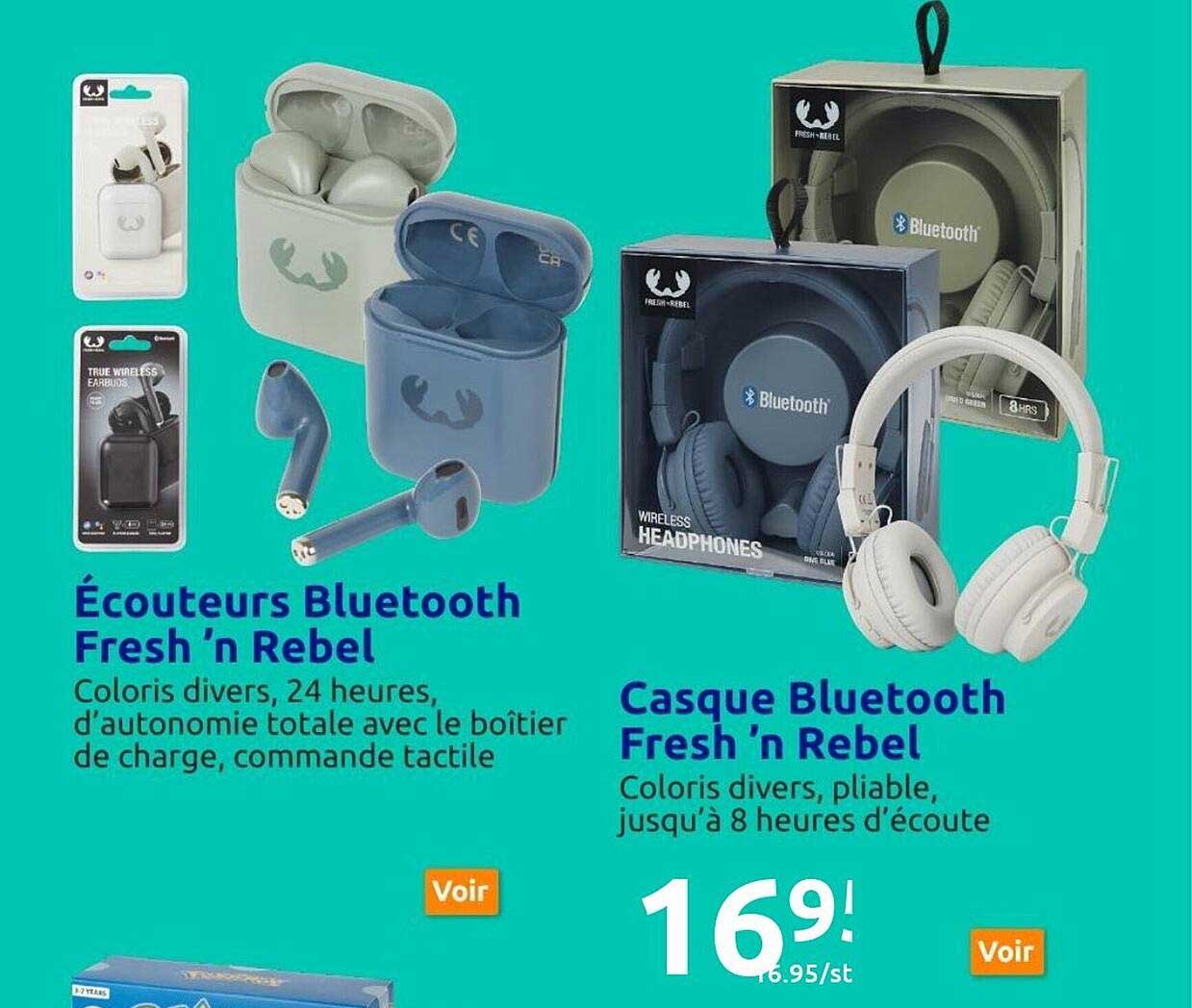 écouteurs bluetooth fresh 'n rebel, casque bluetooth fresh 'n rebel