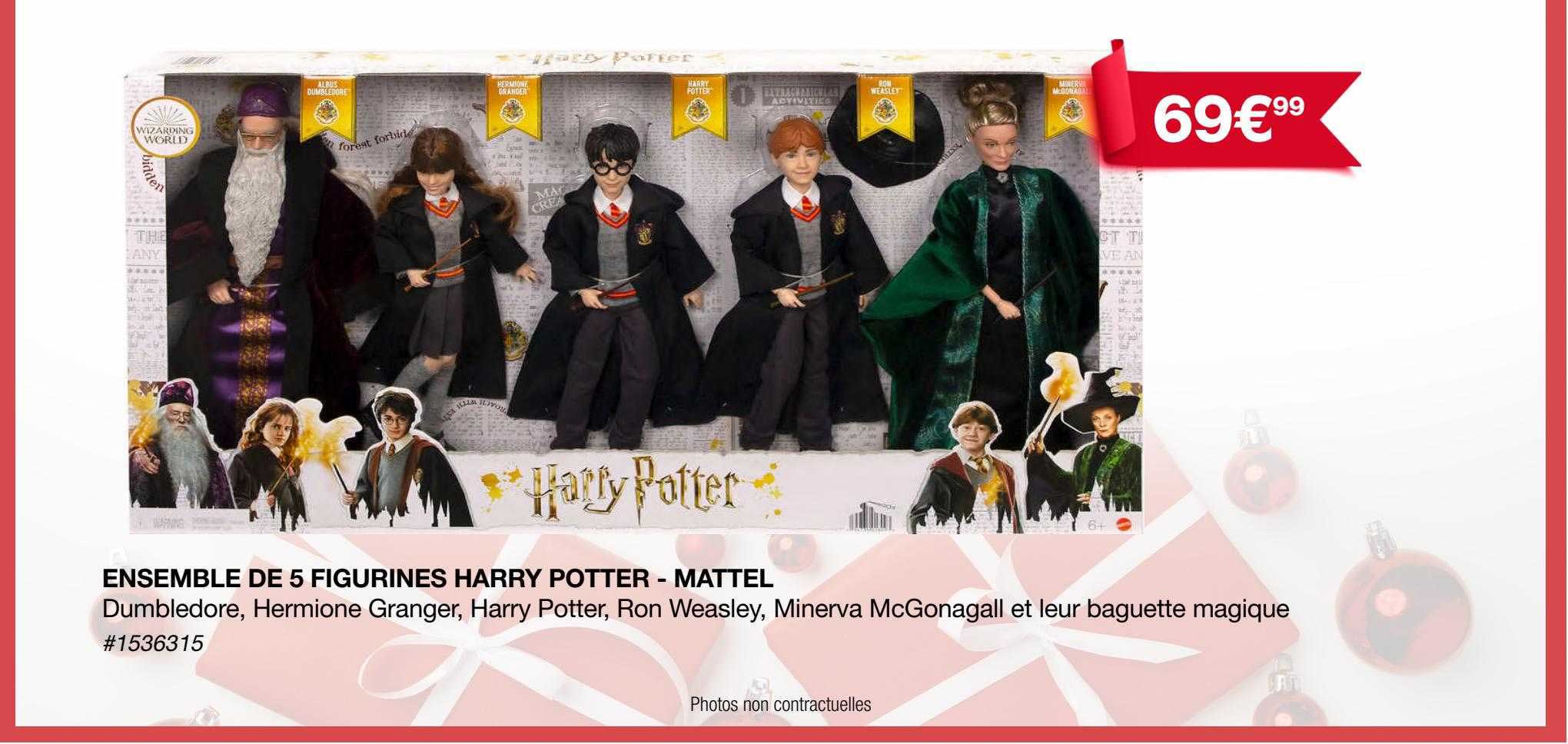ensemble de 5 figurines harry potter - mattel