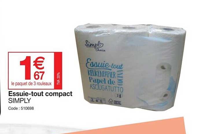 essuie-tout compact simply