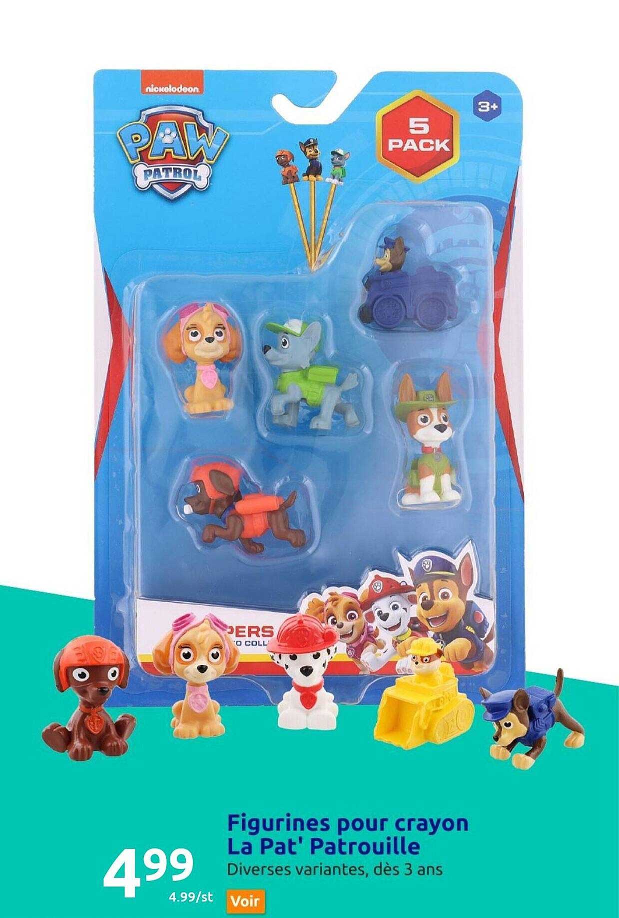 figurines pour crayon la pat' patrouille