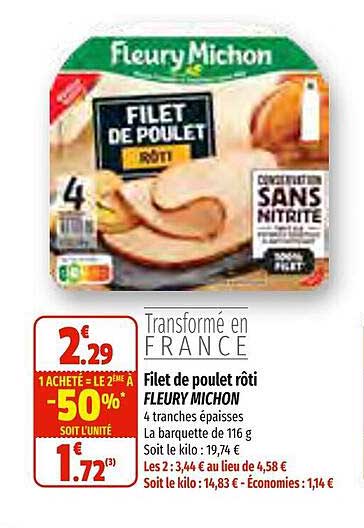 filet de poulet rôti fleury michon