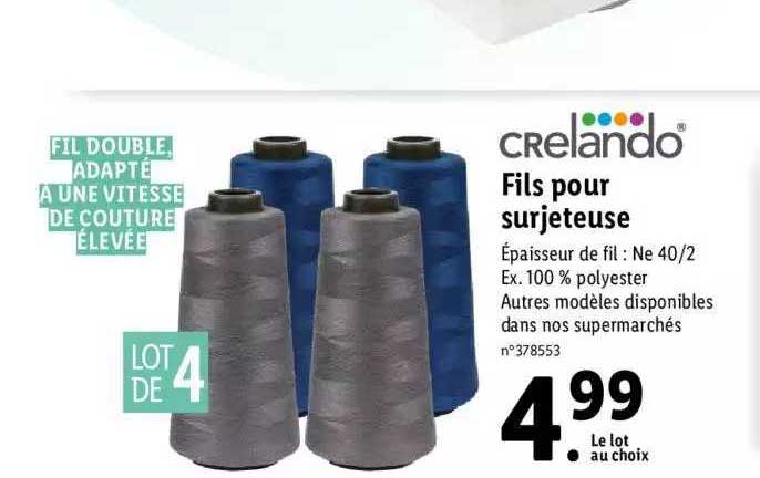 fils pour surjeteuse crelando