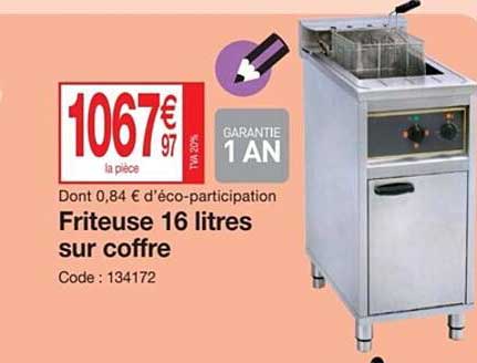 Friteuse 16 Litres Sur Coffre
