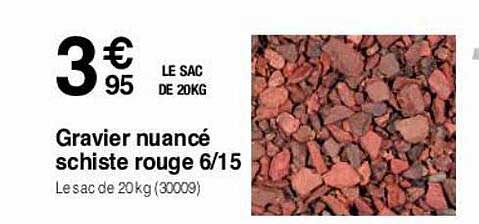 gravier nuancé schiste rouge 6-15