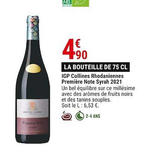 igp collines rhodaniennes première note syrah 2021
