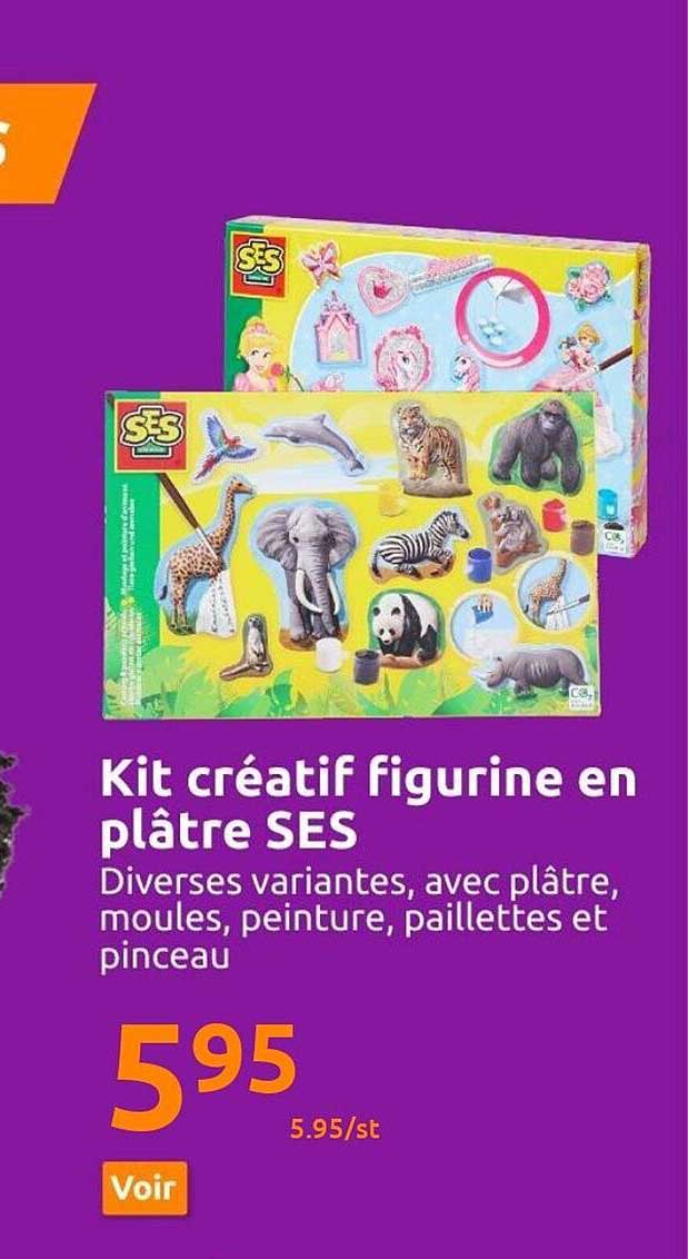 kit créatif figurine en plâtre SES