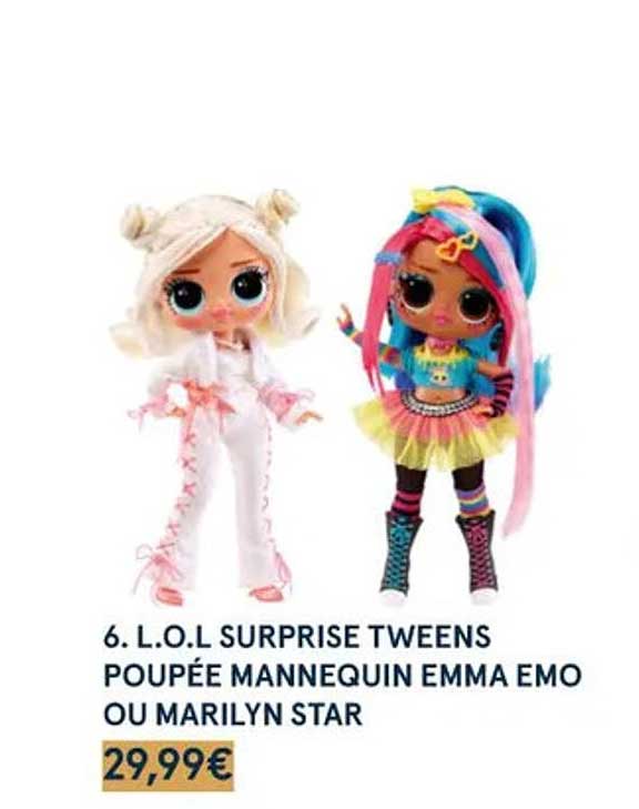 l.o.l surprise tweens poupée mannequin emma emo ou marilyn star