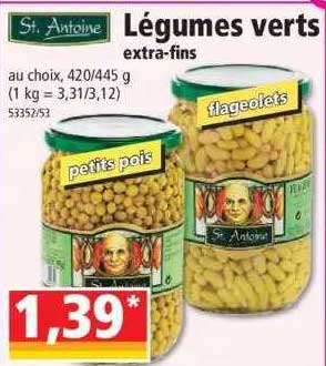 légumes verts extra-fins st antoine