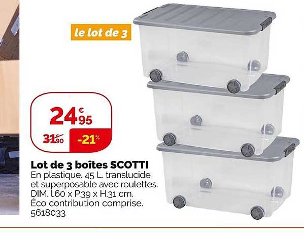 Lot De 3 Boîtes Scotti
