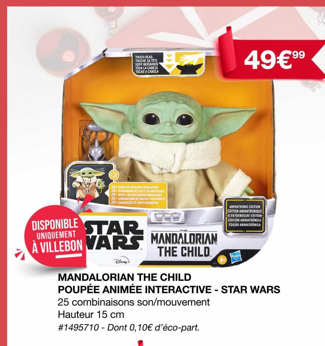 mandalorian the child poupée animée interactive - star wars