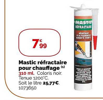 mastic réfractaire pour chauffage
