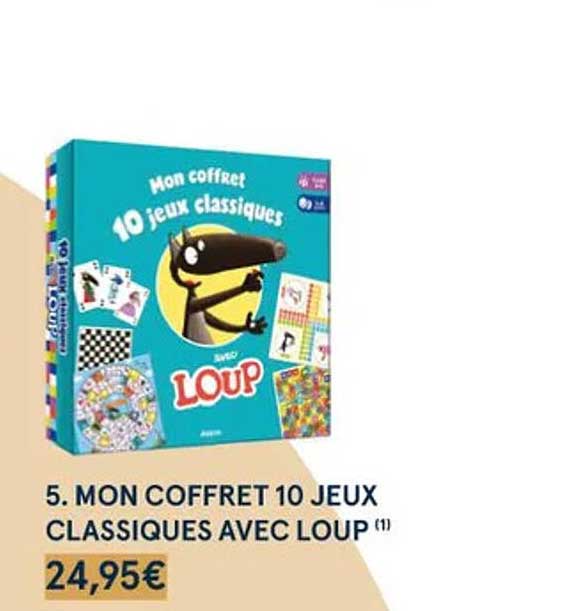 mon coffret 10 jeux classiques avec loup