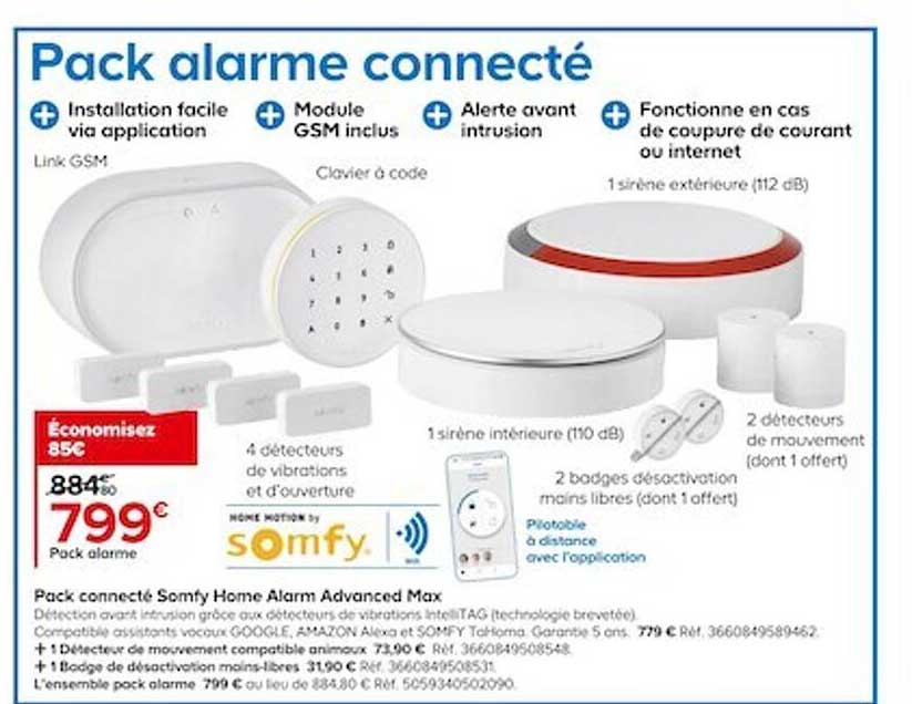 pack connecté somfy home alarm advanced max