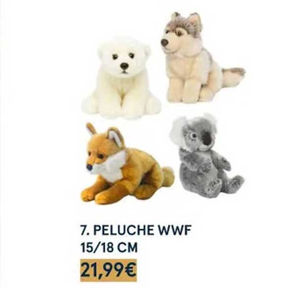 peluche wwf 15-18 cm