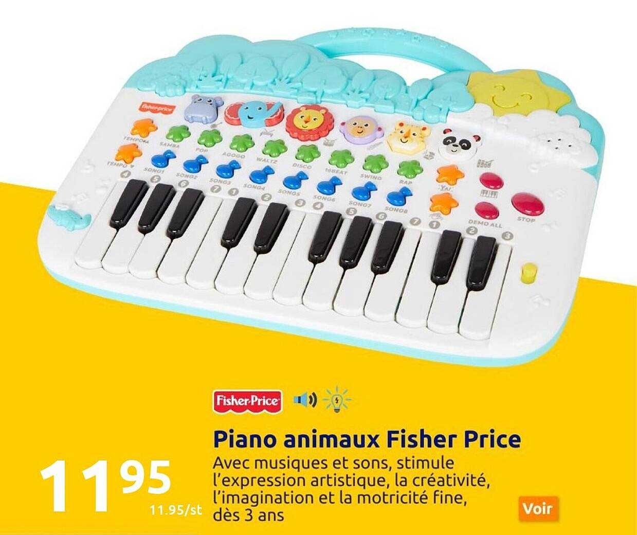 piano animaux fisher price