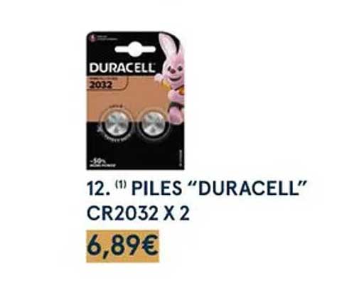 Piles "duracell" Cr2032 X 2