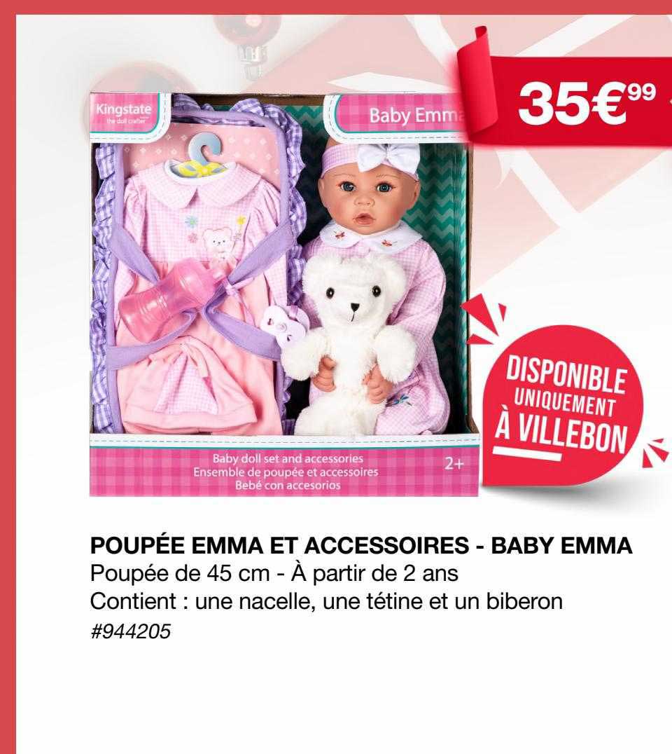Poupée Emma Et Accessoires - Baby Emma