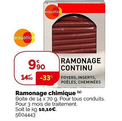 ramonage chimique équation