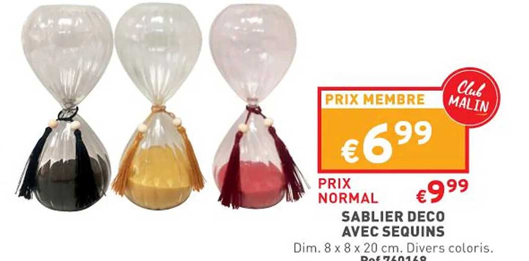 sablier déco avec sequins