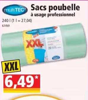 scas poubelle à usage profesionnel multitec