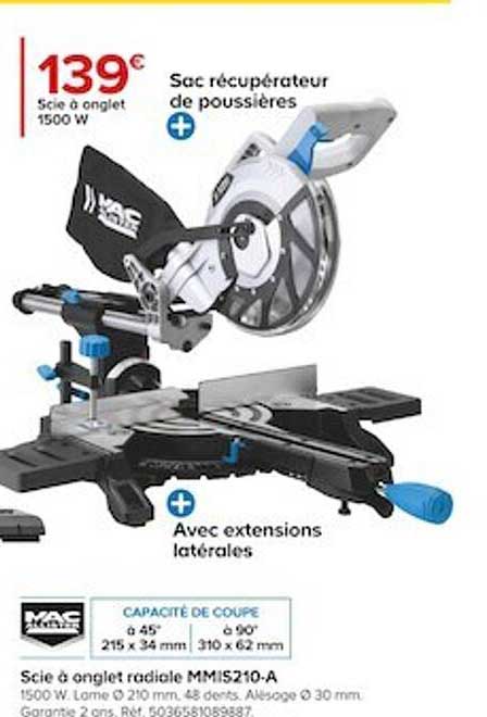 Scie à Onglet Radiale 1500w Mac