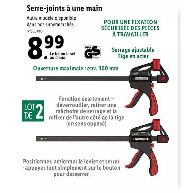 serre-joints à une main