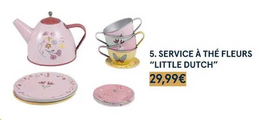 service à thé fleurs "little dutch"