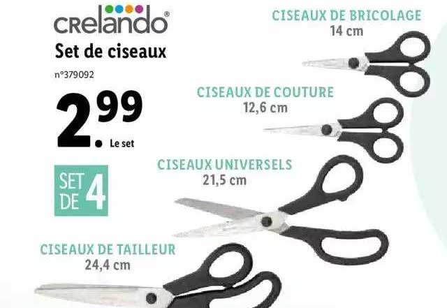 set de ciseaux crelando