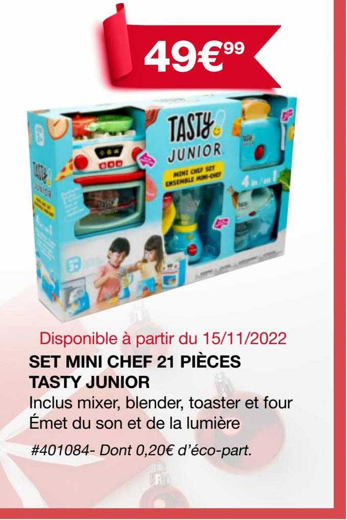set mini chef 21 pièces tasty junior