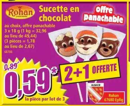 sucette en chocolat rohan