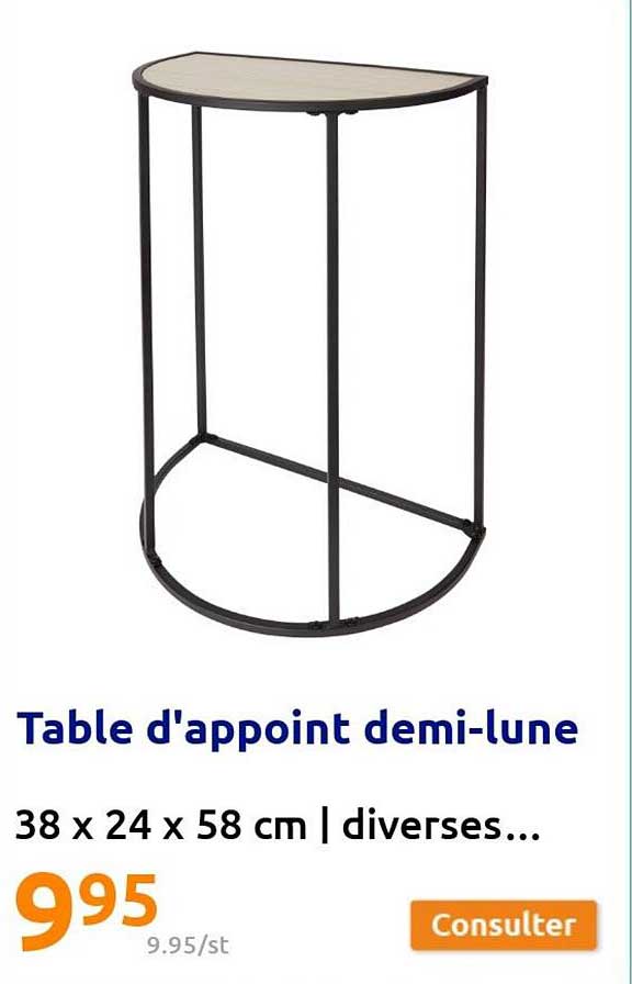table d'appoint demi-lune