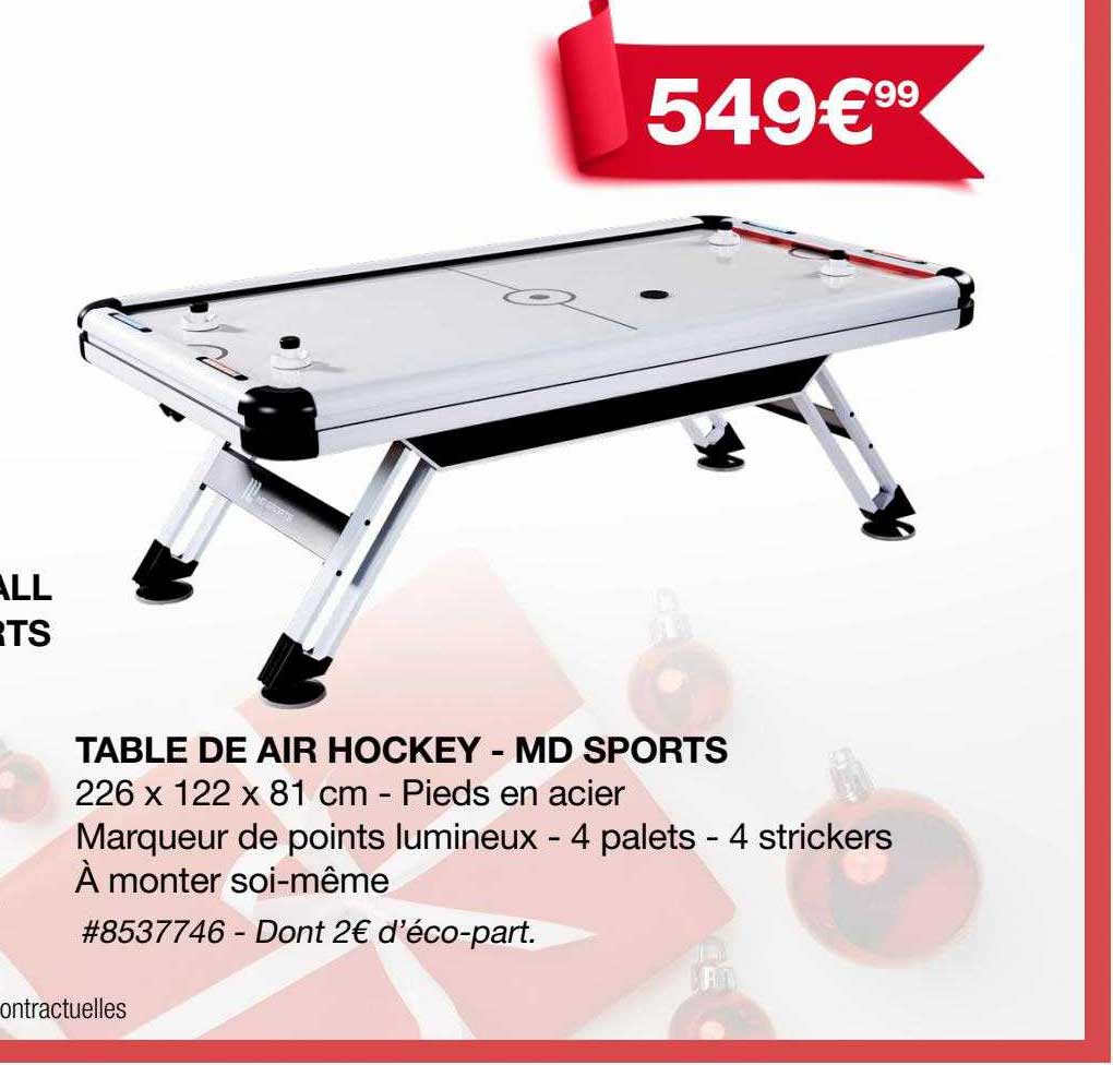 table de air hockey - md sports