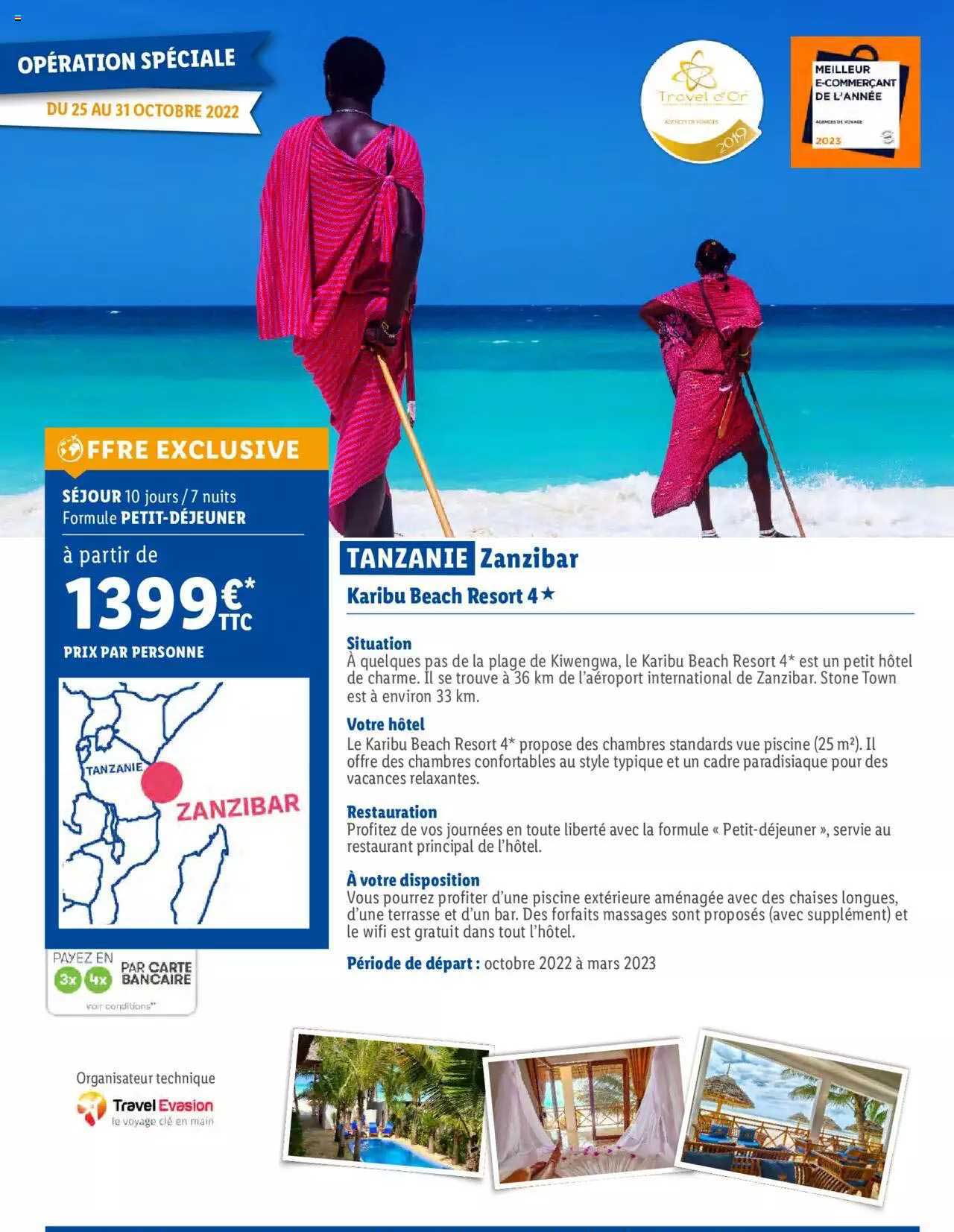 Tanzanie : Karibu Beach Resert 4*
