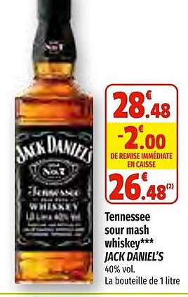 tennessee sour mash whiskey jack daniel's