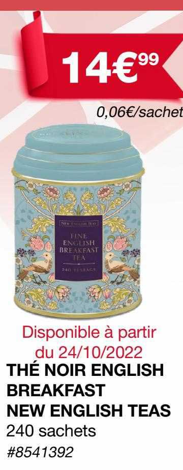 thé noir english breakfast new english teas