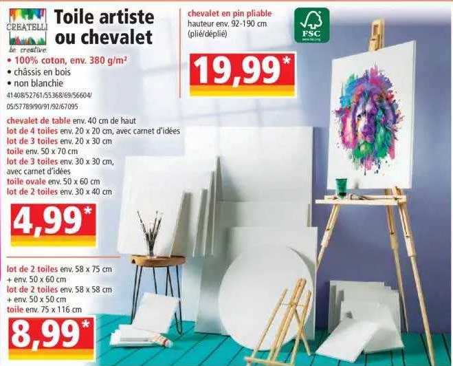 toile artiste ou chevalet createlli