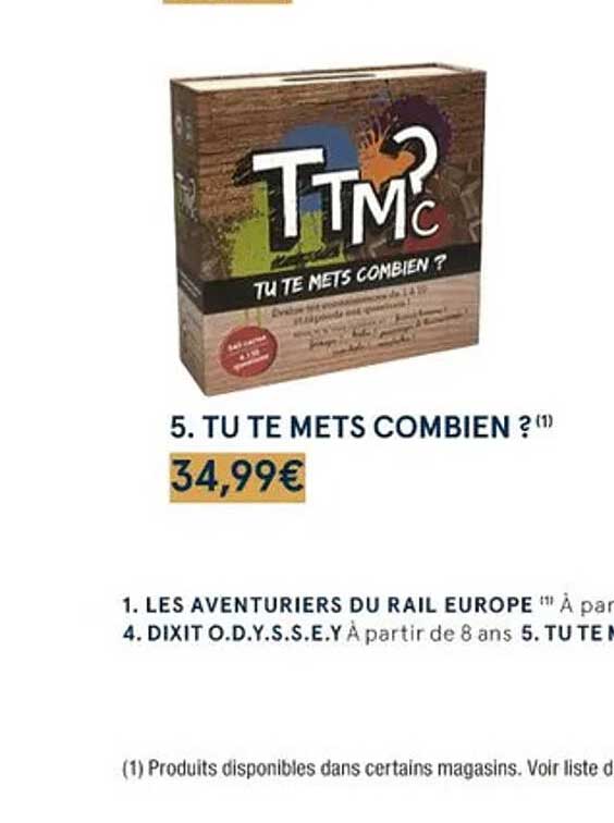 tu te mets combiens ? , les aventuriers du rail europe, dixit o.d.y.s.s.y