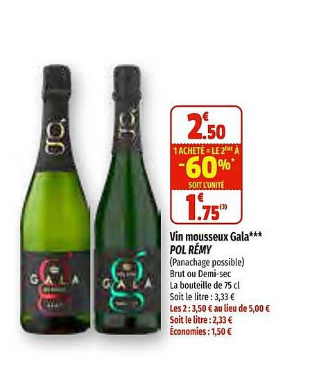 vin mousseux gala pol rémy