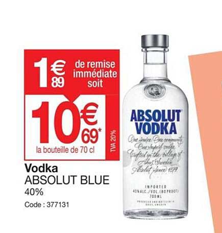 Vodka Absolut Blue